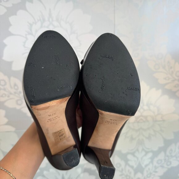 Gucci Brown Leather Heel with Silver Hardware - Size 37.5 - Picture 7 of 7